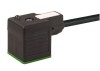Valve connector socket 3meter, A18mm Led + gasifier, 24VDC / AC 3P PUR / PCV-JZ 3x0.75 