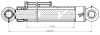 110.80.1244  Ø50 L=1530/ Hydraulic cylinder