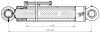 110.80.915  Ø50 L=1201/ Hydraulic cylinder - For production only!!!